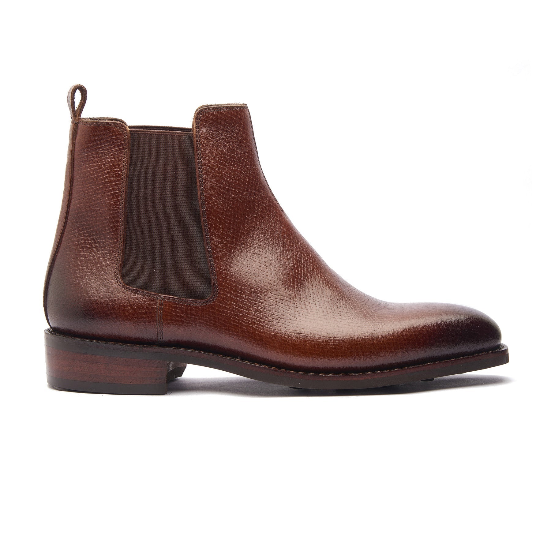 Destrier, Chelsea Boot - Cognac Hatchgrain | Hand Welted Contemporary Classics US 12 / EU 46 / UK 11 Destrier, Chelsea Boot - Cognac Hatchgrain | Hand Welted Contemporary Classics US 12 / EU 46 / UK 11