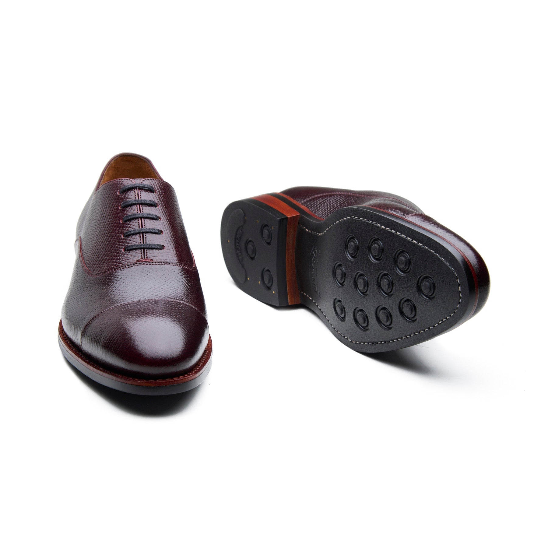 Noam, Cap-toe Oxford - Burgundy Hatch-grain | Classics Collection