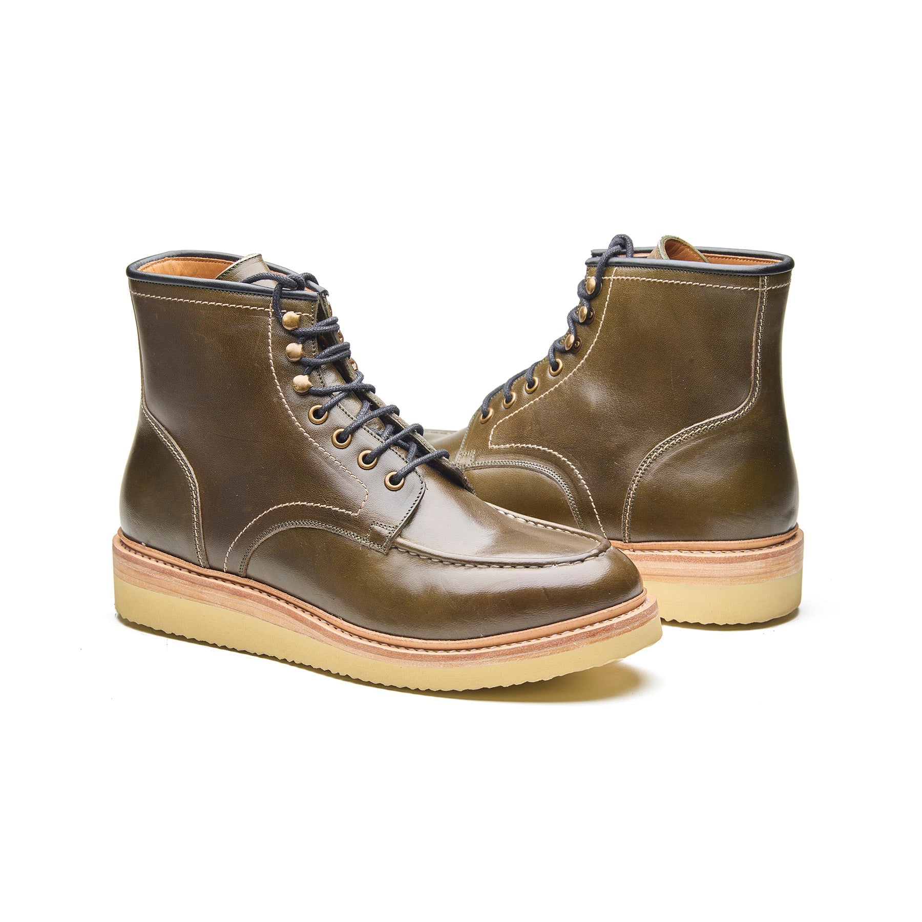 Dallas, Moctoe Boot - Green Horserump | Boots 2.0