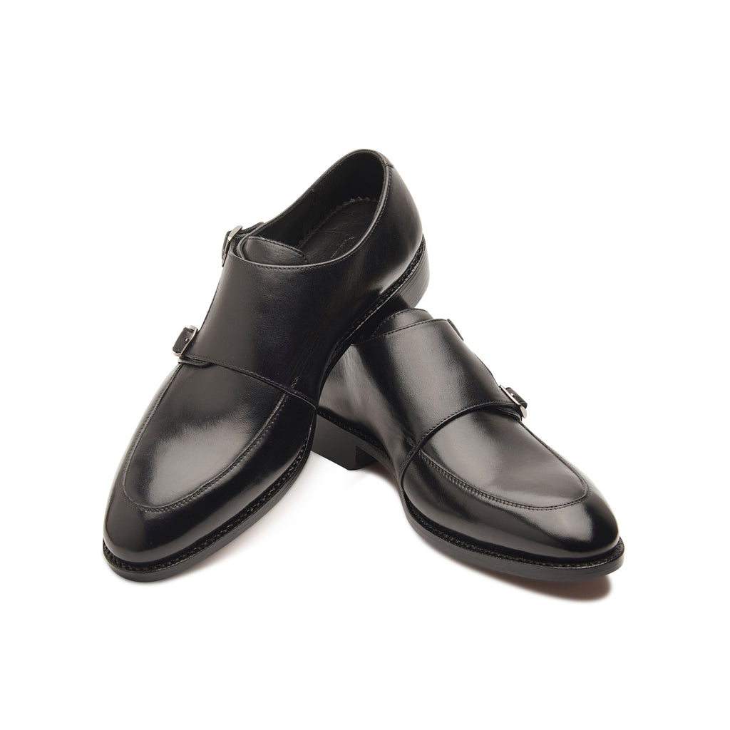 Luigi, Double Monk Strap - Black | The Classics - BLKBRD SHOEMAKER