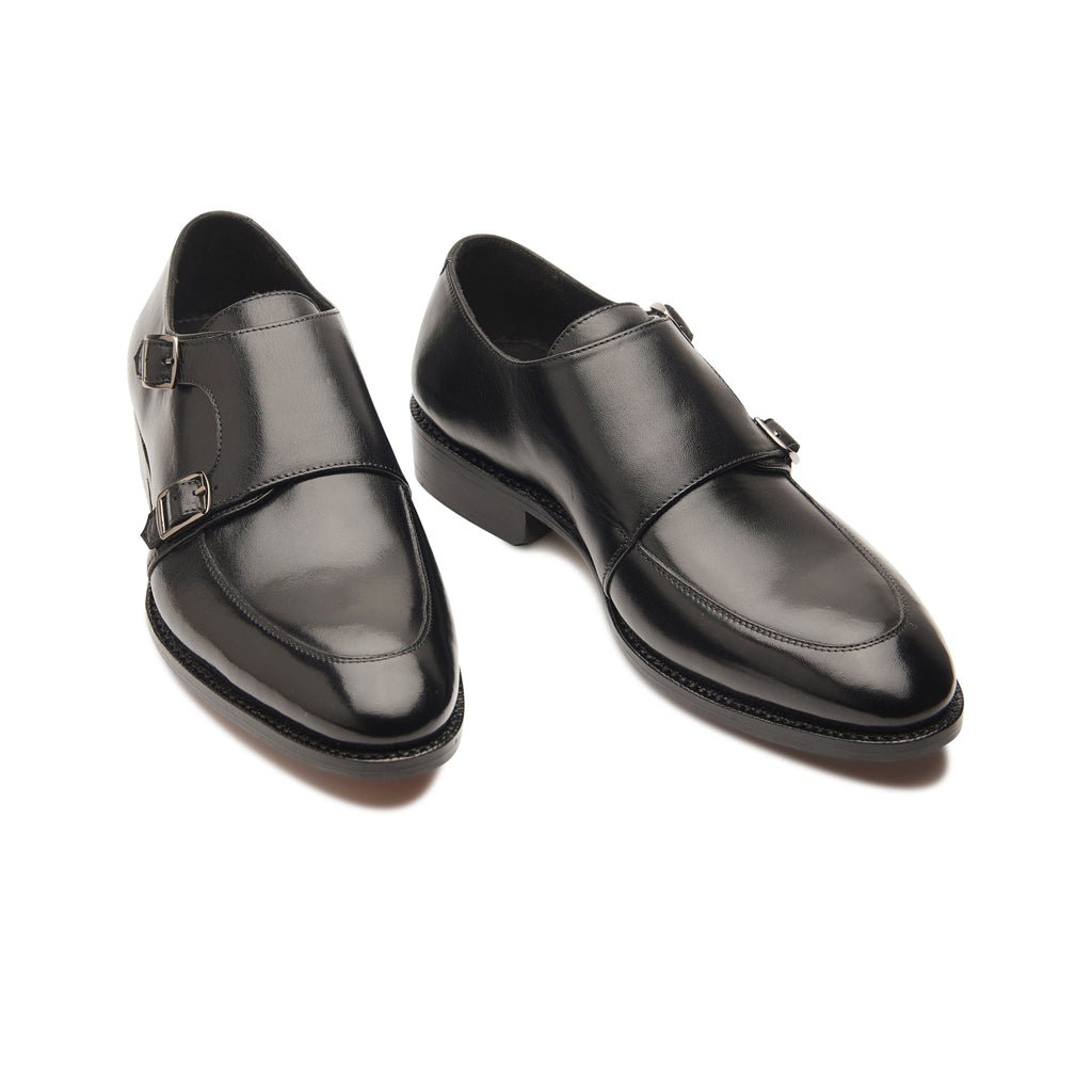 Luigi, Double Monk Strap - Black | The Classics - BLKBRD SHOEMAKER