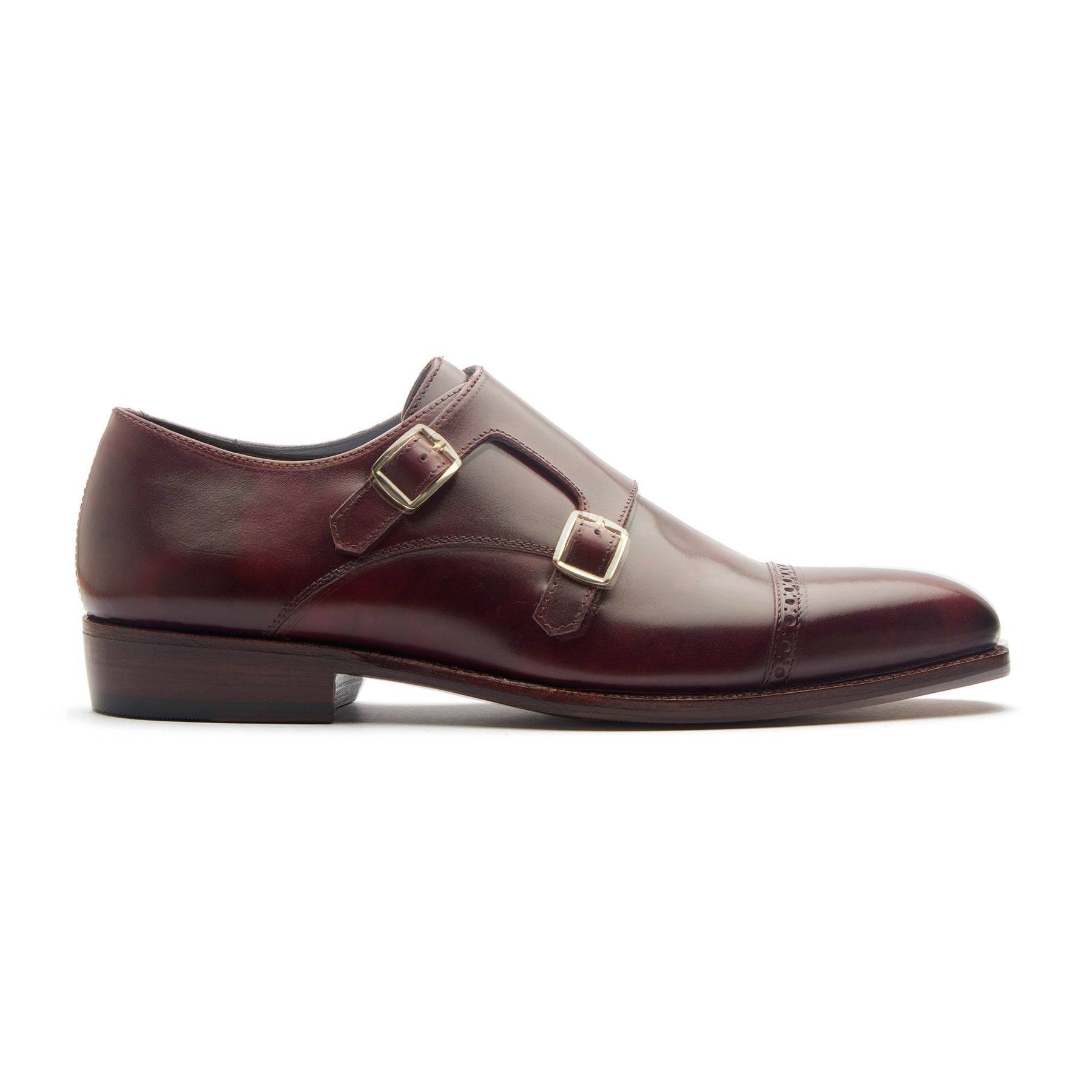 plaid brown mini dress Valencia Double Buckle Brown Monk Strap Shoes – HolloMen