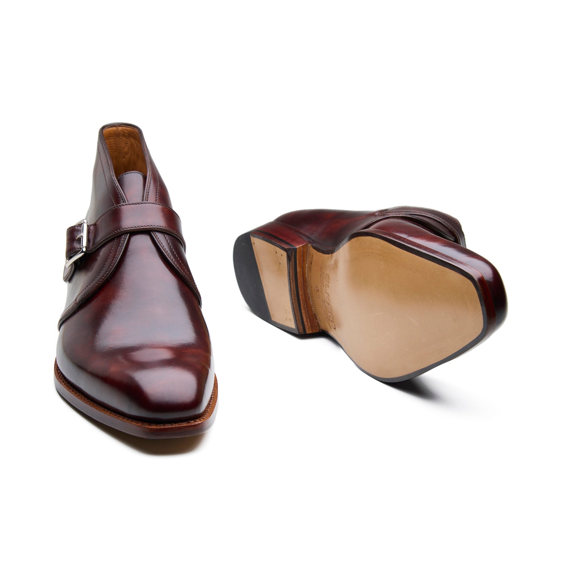 Veyron, Single Monk Chukka Boot - Chestnut Museum Calf | New Age