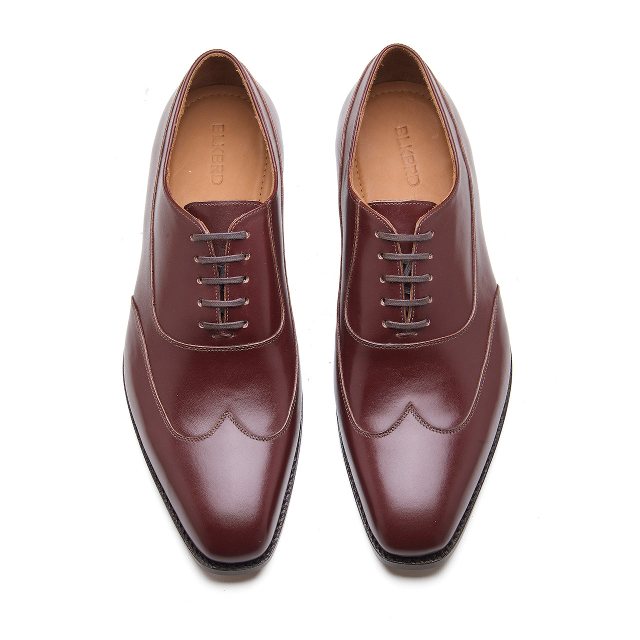Jürgen-Z, Spiral Austerity Wingtip Oxford - Rosewood Brown Aniline Calf | Hand Welted Spiral Collection