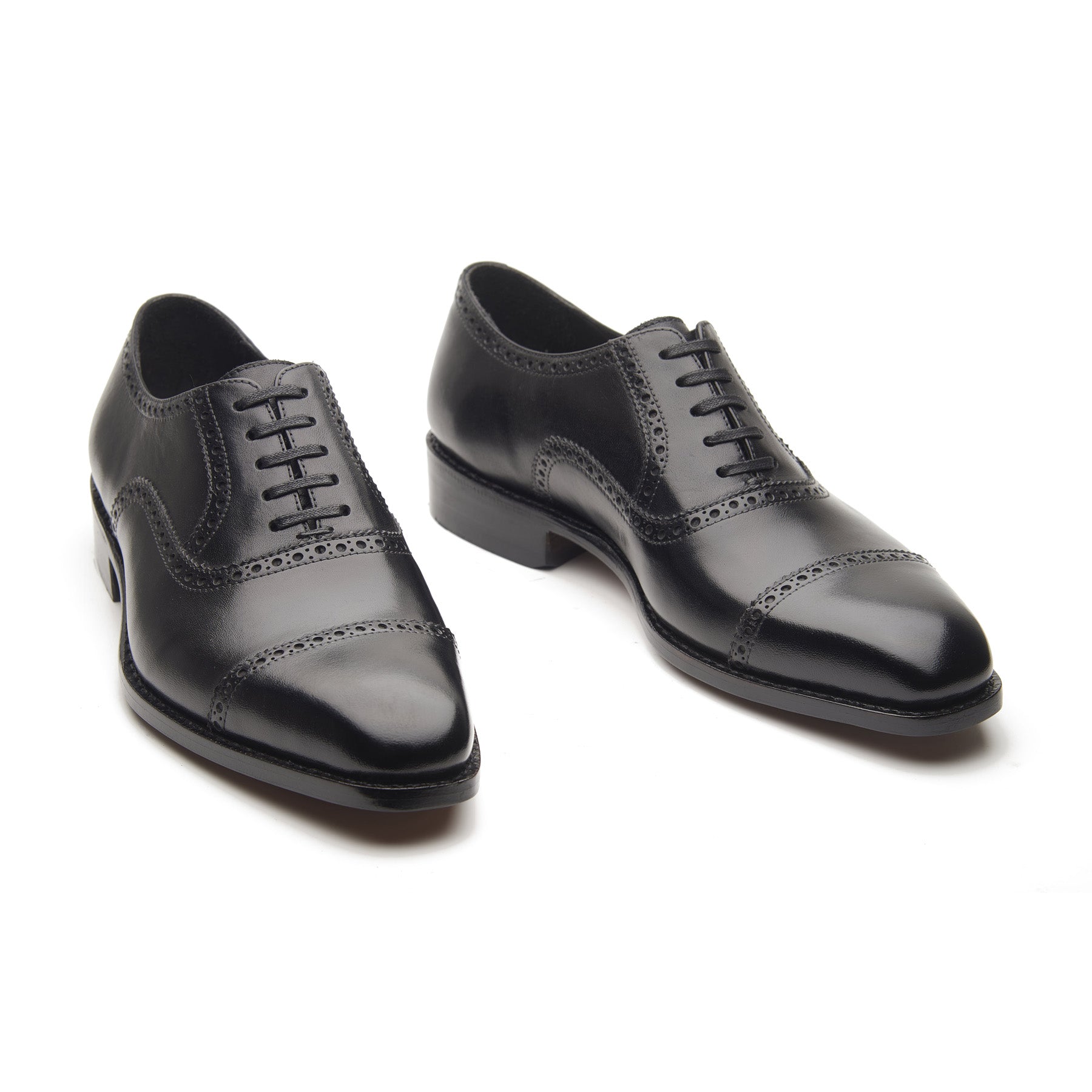 Bemer, Quarter Brogue Oxford - Black | Hand Welted Classics Collection