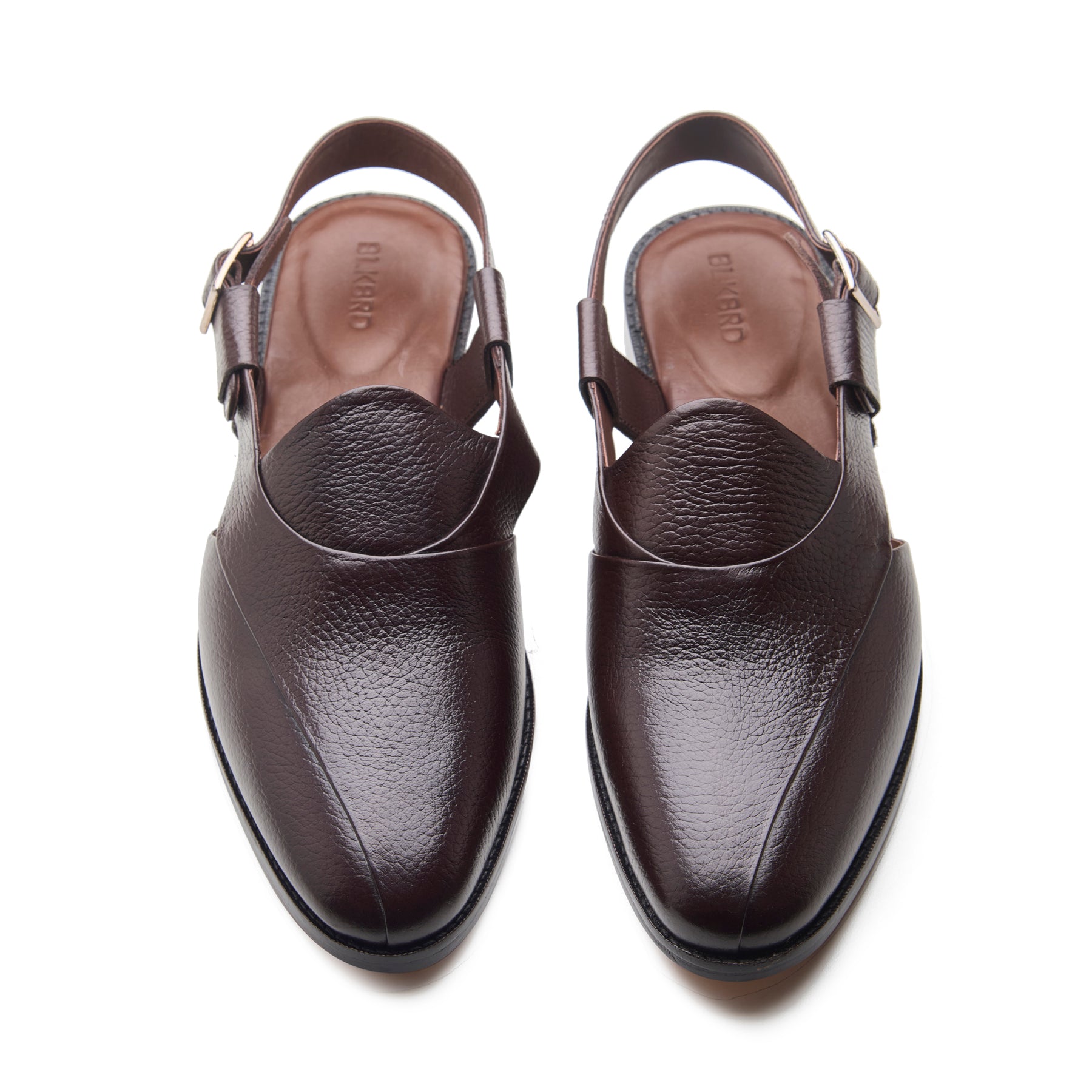 Peshawari, Closed-Toe Sandal - Brown Milled Grain | Rajputana Collection