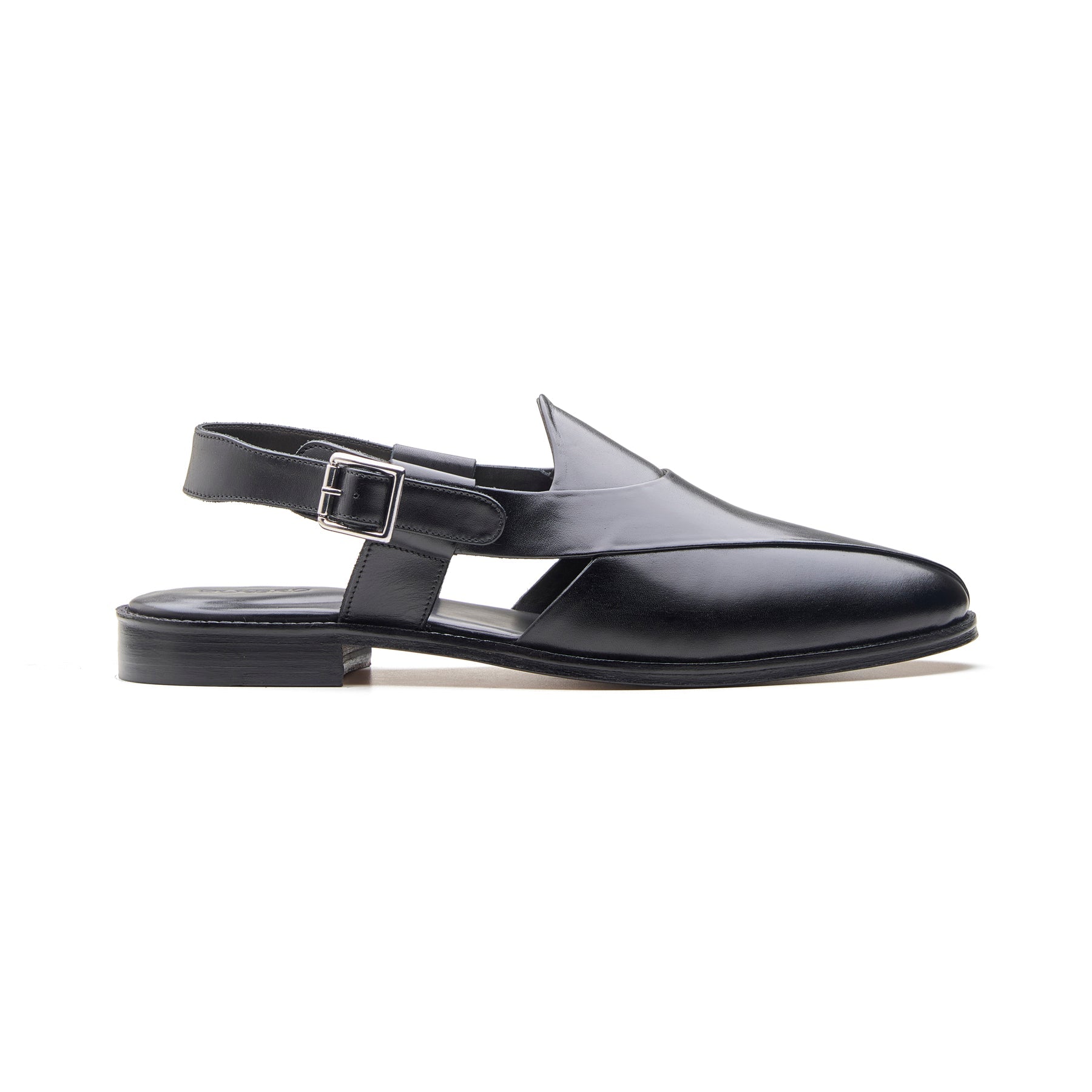 Peshawari, Closed-Toe Sandal - Black | Rajputana Collection