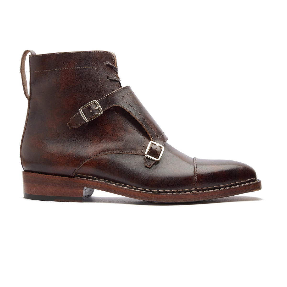 Knight, Double Monk Boot - Chestnut Museum Calf | Hand 
