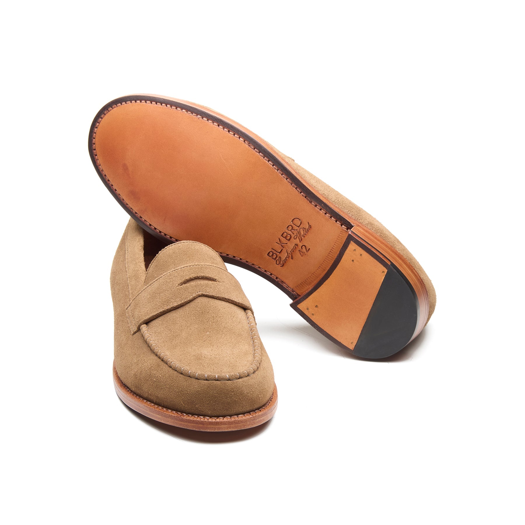 Boston, Handsewn Penny Loafer - Beige Kudu Reverse | Goodyear Welted