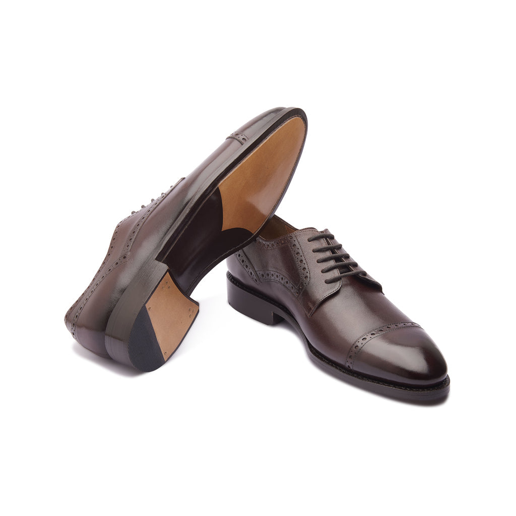 Stefano, Captoe Derby - Brown | The Classics - BLKBRD SHOEMAKER