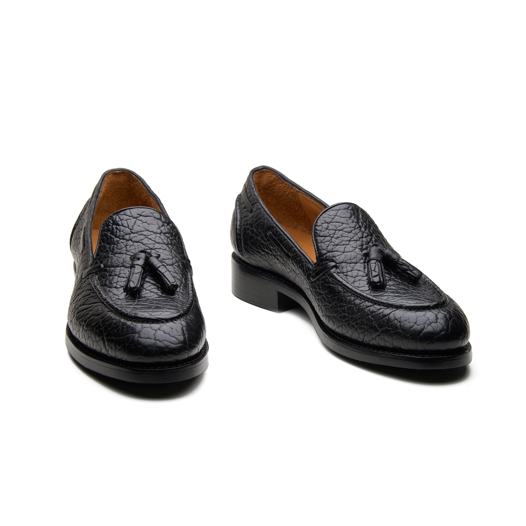 Royce, Tassel Loafer - Black Shrunken Bison | Bison Series