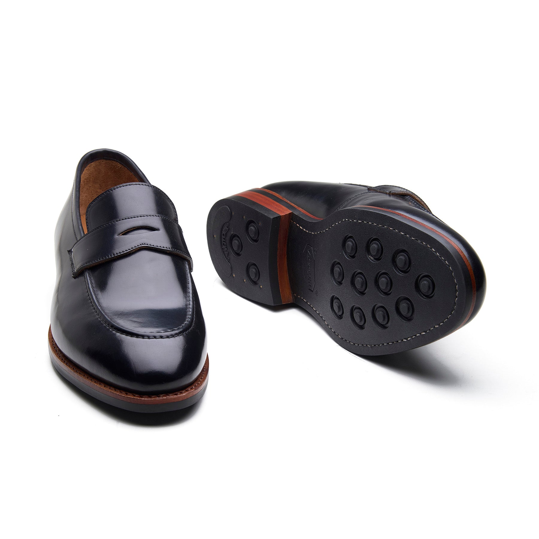 Aurus, Penny Loafer - Rocado Shell Cordovan Black | Hand Welted Cordovan Series