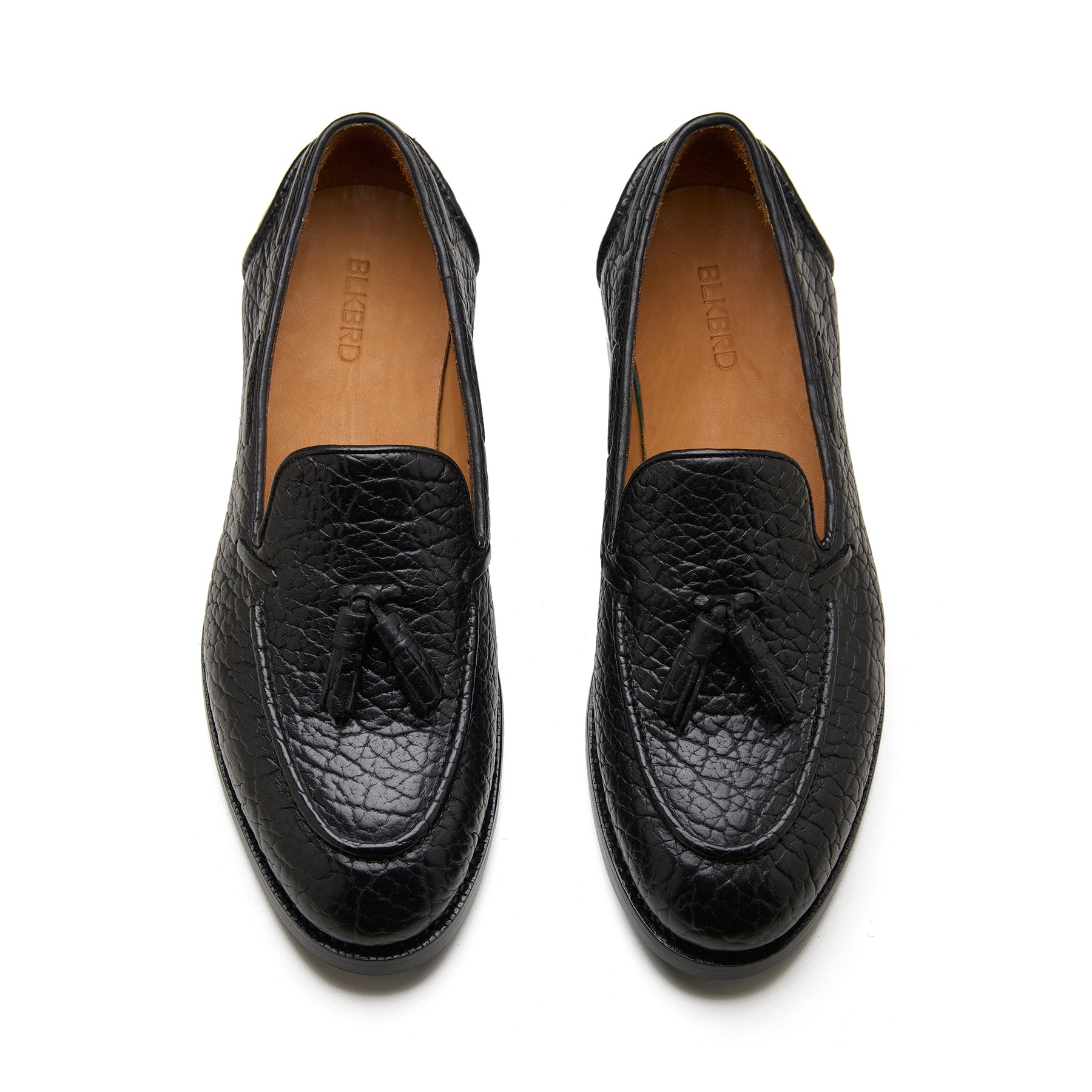 Royce, Tassel Loafer - Black Shrunken Bison | Bison Series