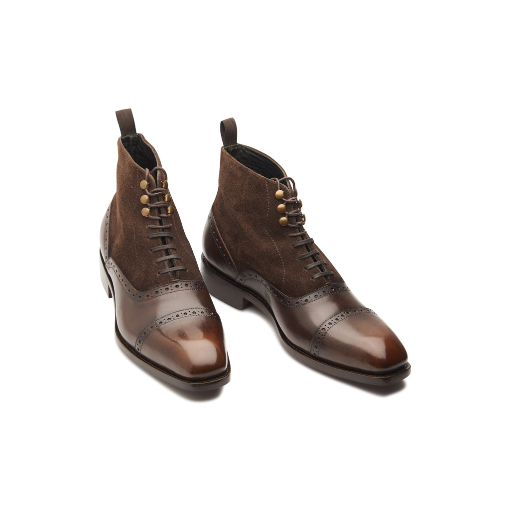 Vittorio, Captoe Oxford Boot - Brown | Made to Order - BLKBRD SHOEMAKER