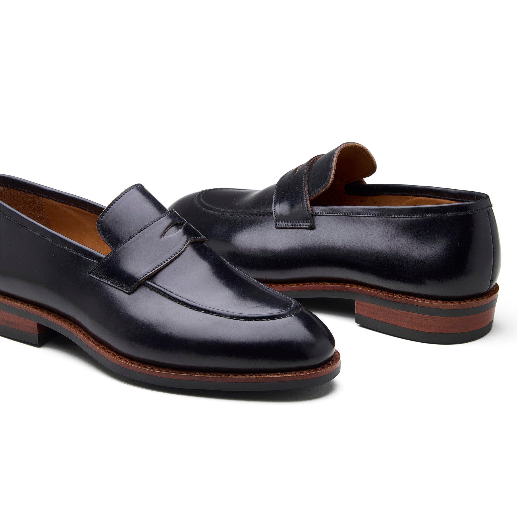 Aurus, Penny Loafer - Rocado Shell Cordovan Black | Hand Welted Cordovan Series