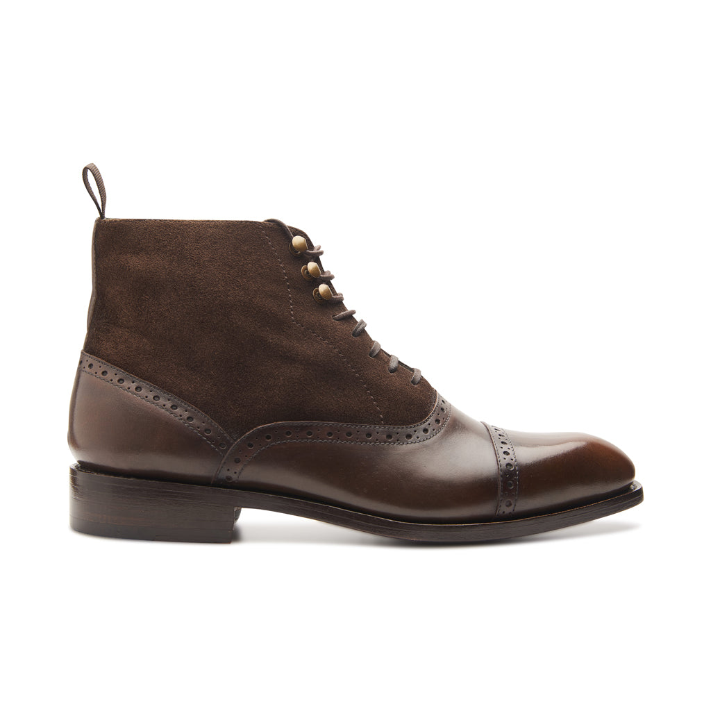 Vittorio, Captoe Oxford Boot - Brown | Hand Welted