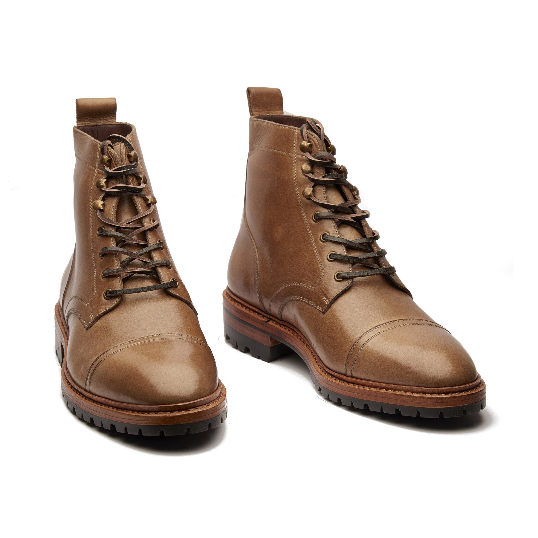 Dixon, Cap-Toe Derby Boot - Chromexcel Natural | Hand Welted Service Boots