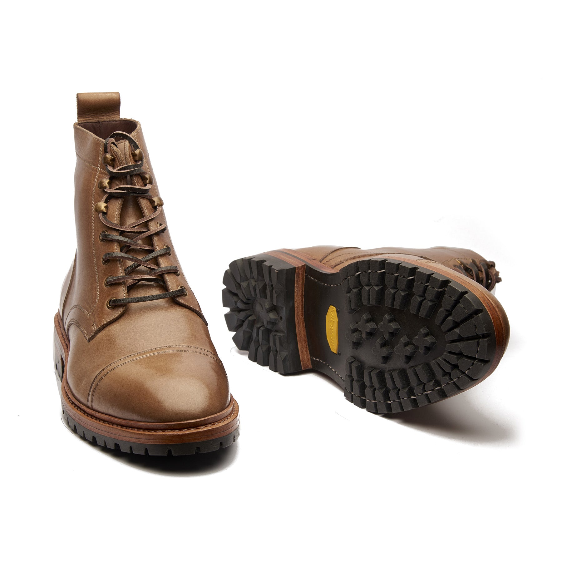 Dixon, Cap-Toe Derby Boot - Chromexcel Natural | Hand Welted Service Boots