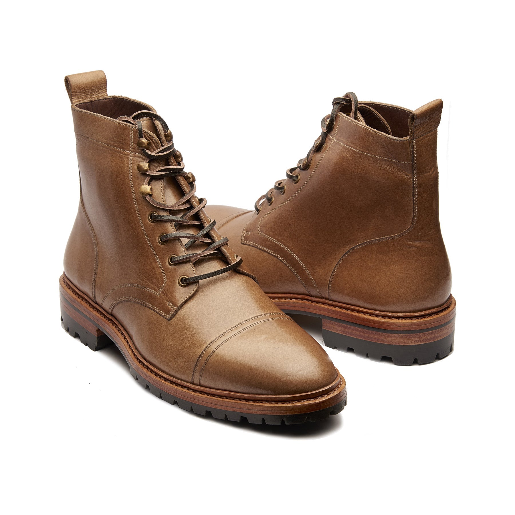 Dixon, Cap-Toe Derby Boot - Chromexcel Natural | Hand Welted Service Boots