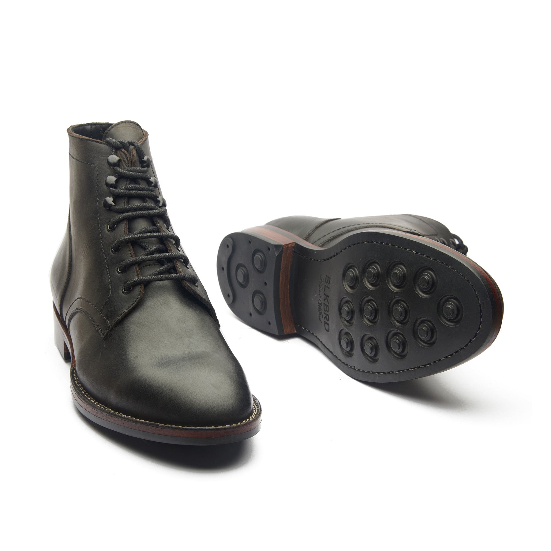 Rudiger, Service Boot - Black Waxy Pullup | Stitchdown Construction