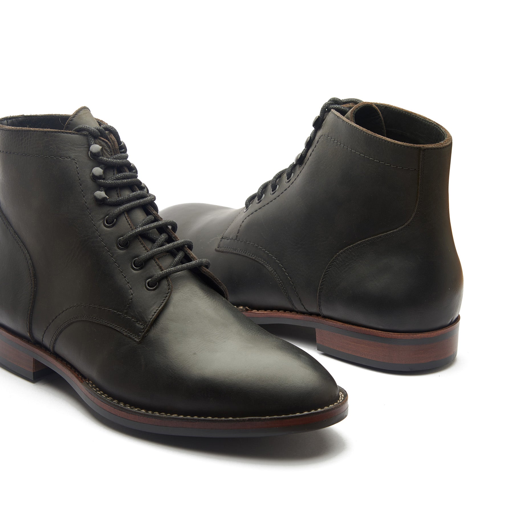 Rudiger, Service Boot - Black Waxy Pullup | Stitchdown Construction