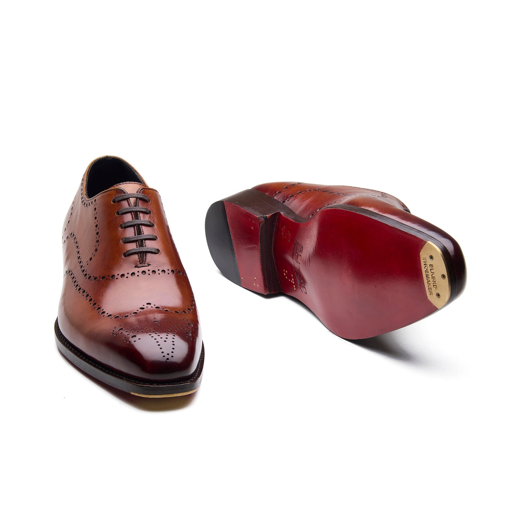 CONSTELLO, TRUE SEAMLESS | FAUX WINGTIP BROGUE, HAND WELTED - Bourbon Calf