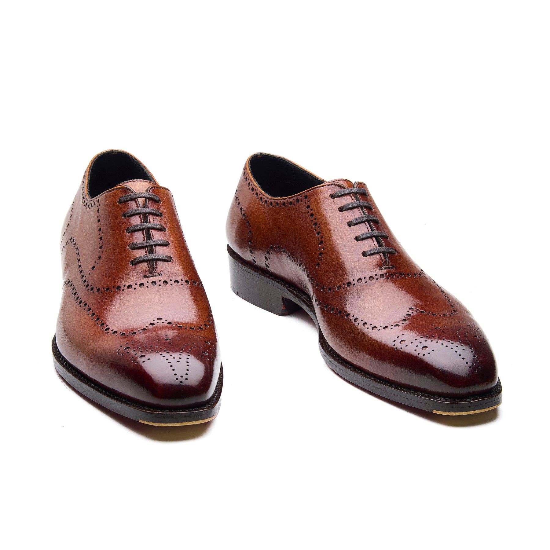 CONSTELLO, TRUE SEAMLESS | FAUX WINGTIP BROGUE, HAND WELTED - Bourbon Calf