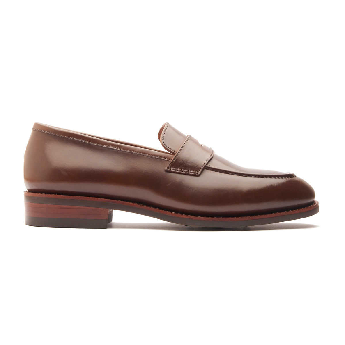 Men\'s Brown Leather Italian Loafer‎ Penny Moccasin Loafer US10/EU 43 Dress Shoe Cognac Brown  main image 4
