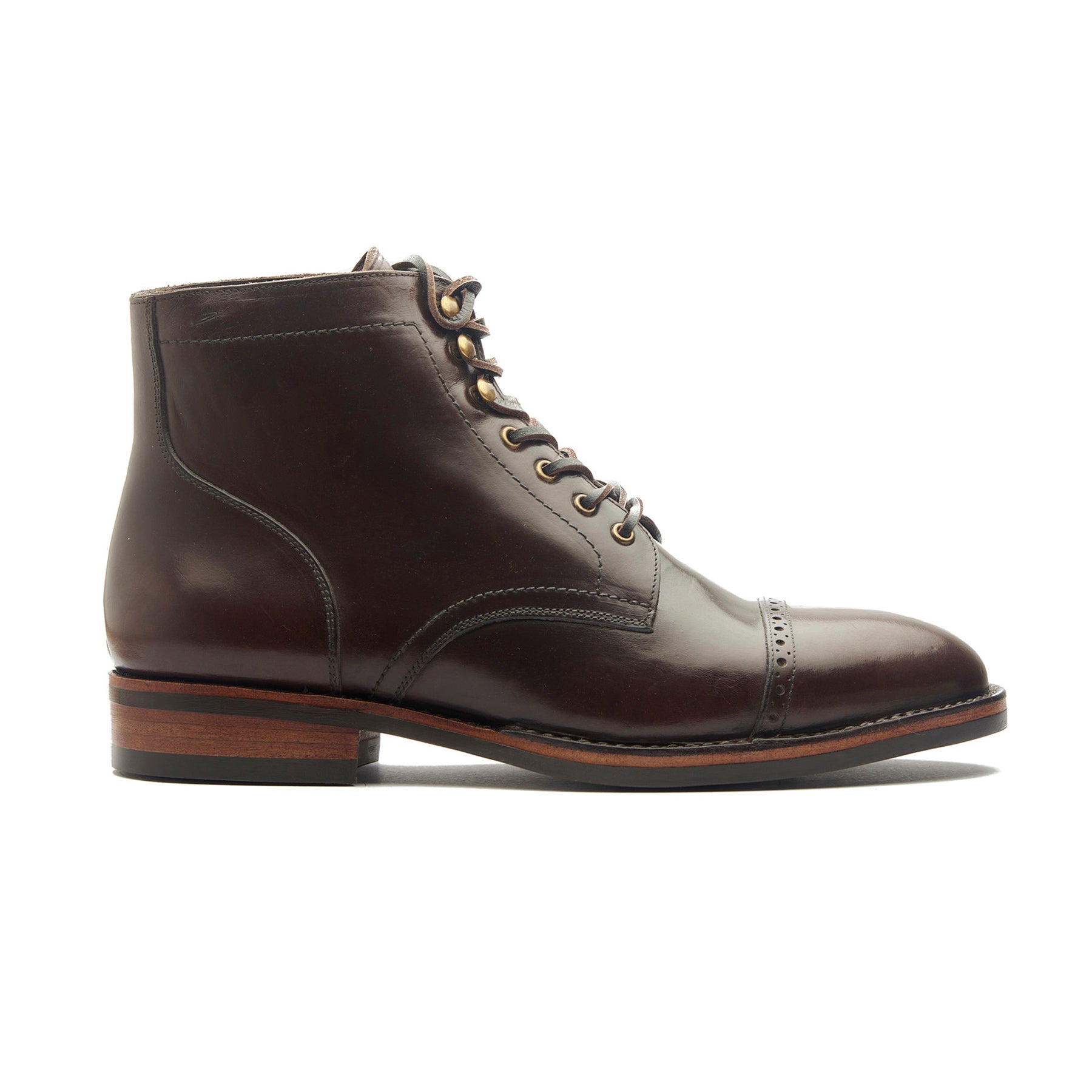 men's brown leather dress boots Luchador, Service Boot - Chromexcel Brown