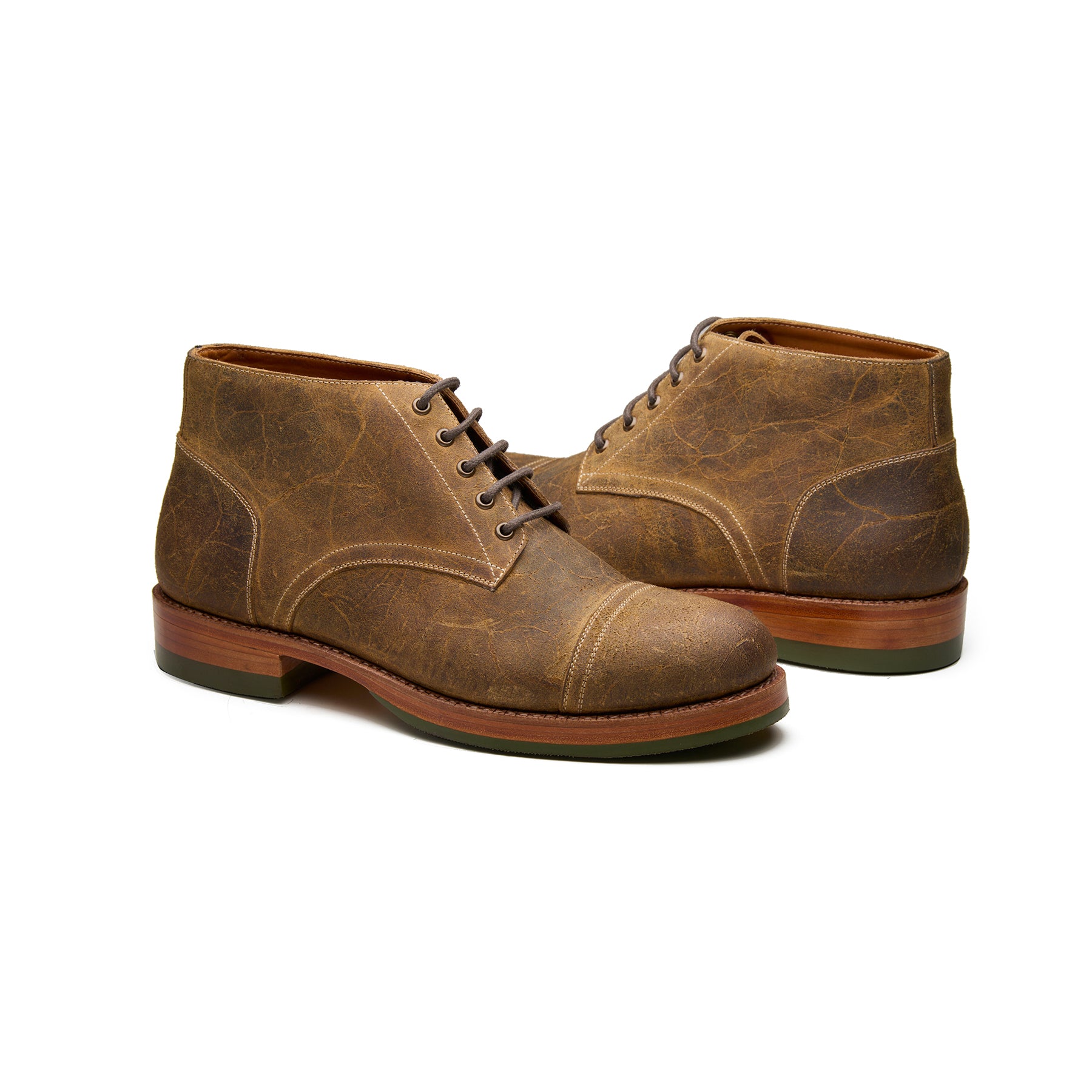Walberg-X, 5 Eyelet Chukka Boot - Teak Waxy Mohawk