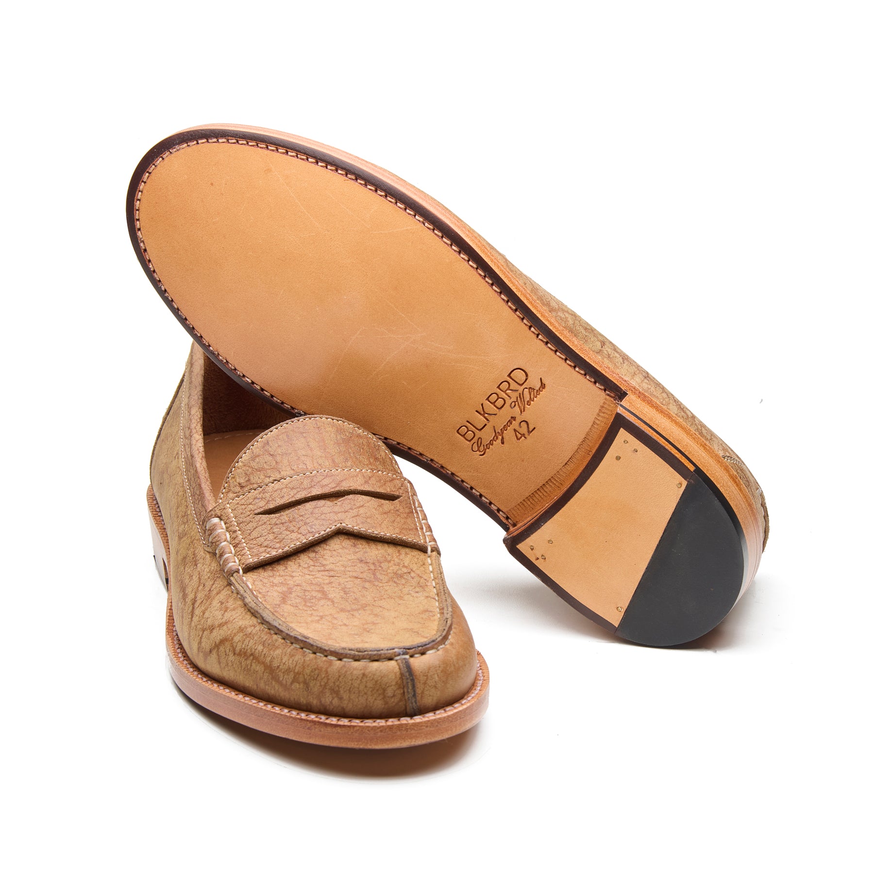 Niagara, Norwegian Split Toe Loafer - Tan Kudu Waxy | Goodyear Welted