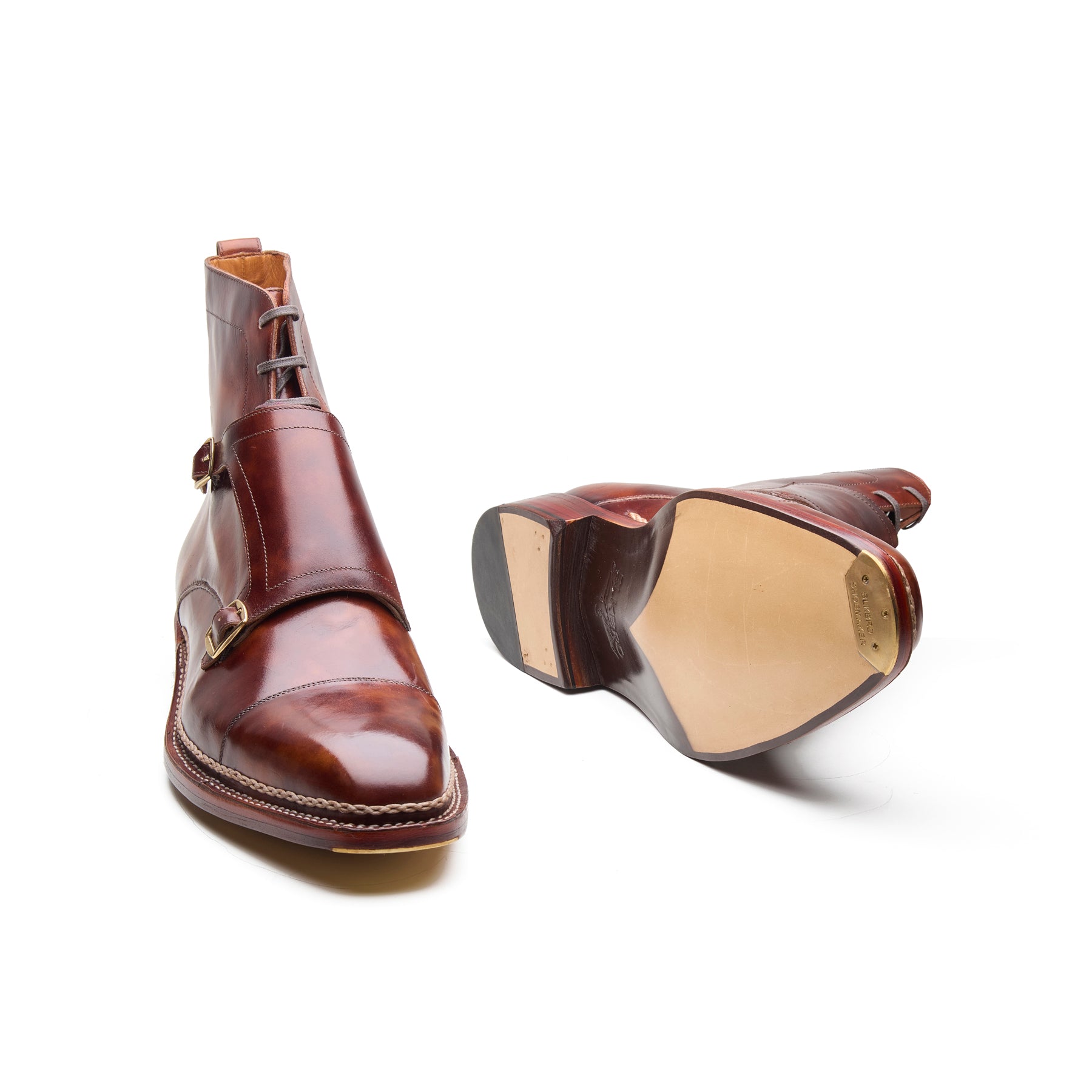 Knight, Double Monk Boot - Chestnut Museum Calf | Hand Welted New Age