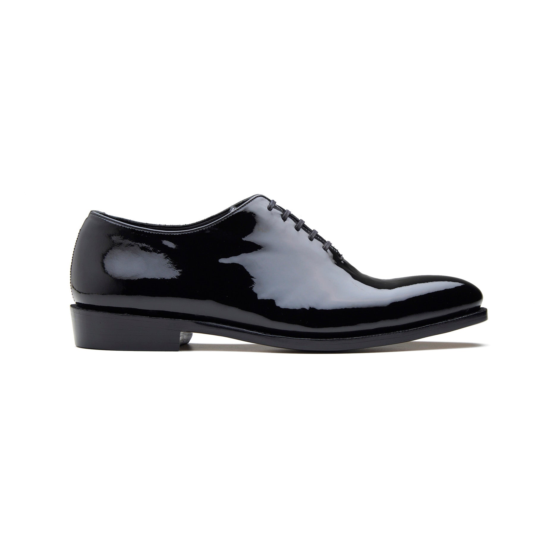 black peasant dress Romanoff, Whole-cut Oxford - Black Patent
