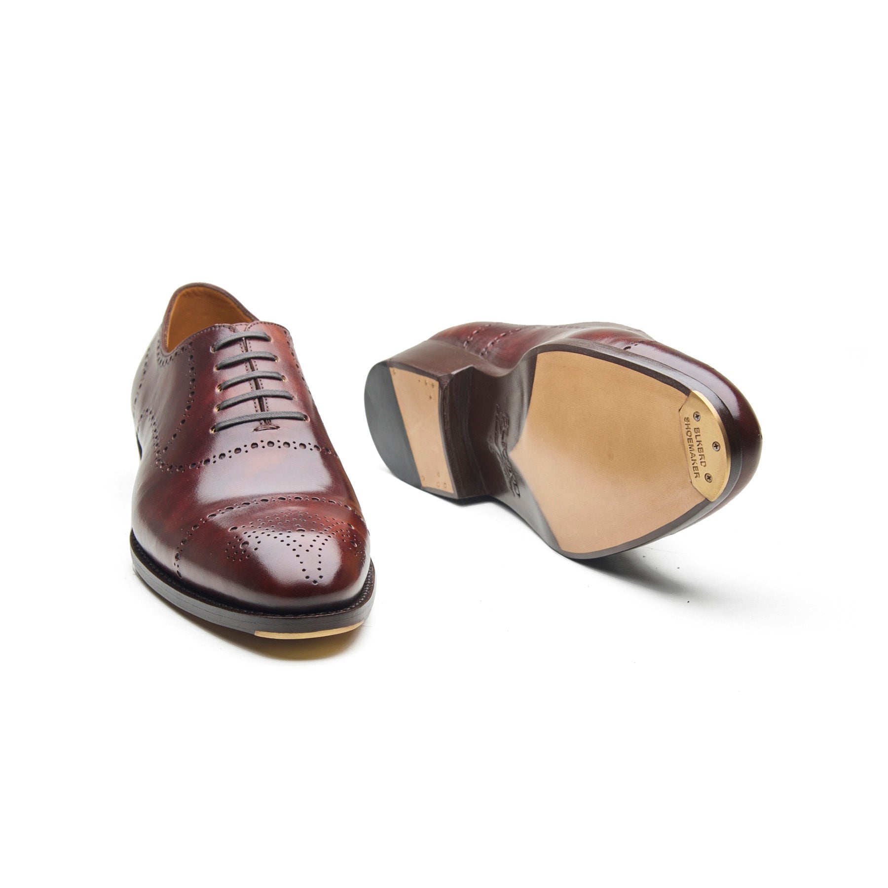 Constello-X, True Seamless | Faux Cap-toe Semi Brogue, Hand Welted - Chestnut Musuem Calf