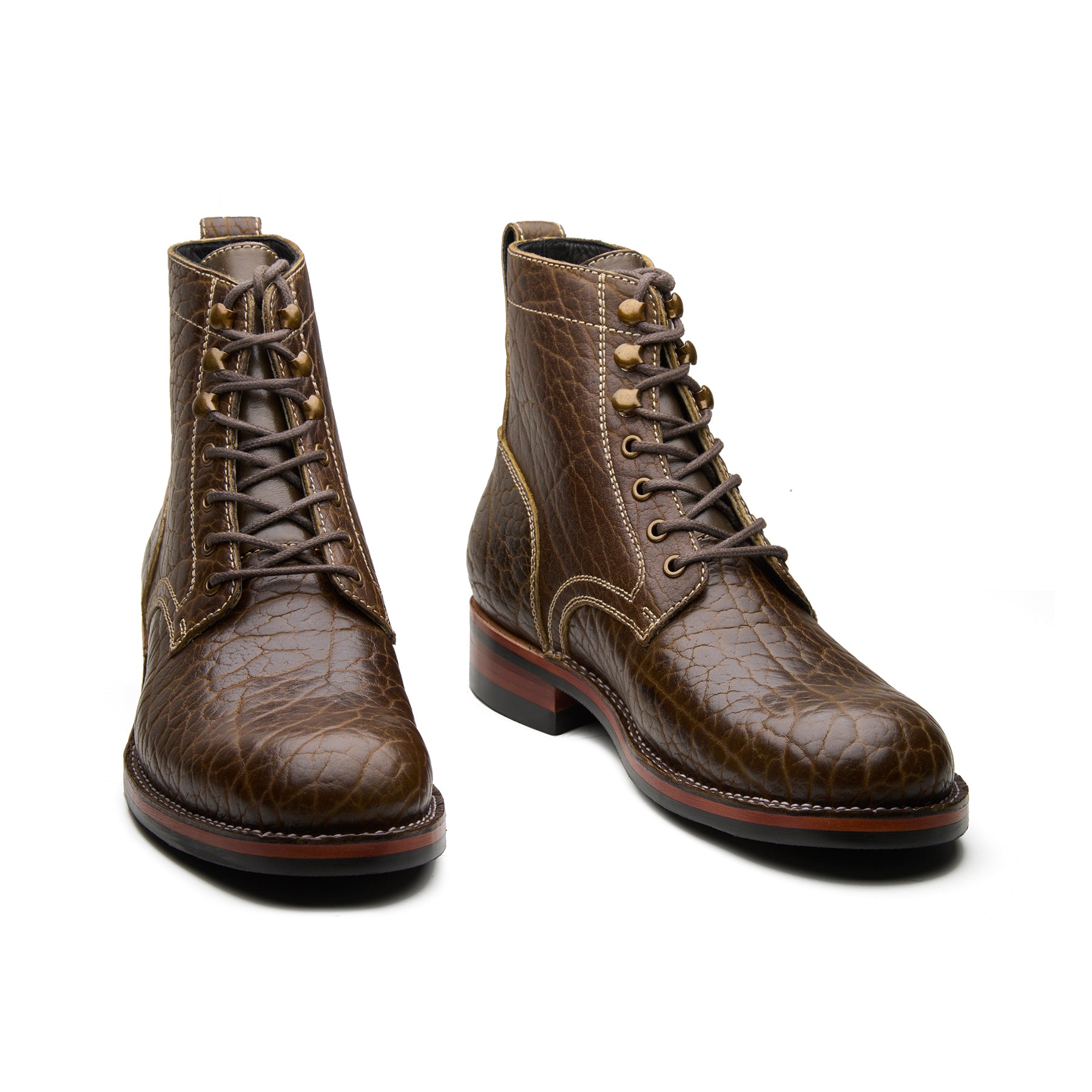 Rudiger-Z, Service Boot - Moss Green Shrunken Bison