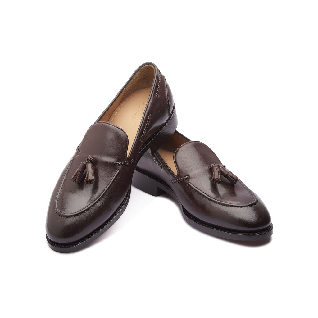 Royce, Brown Tassel Loafer medial view
