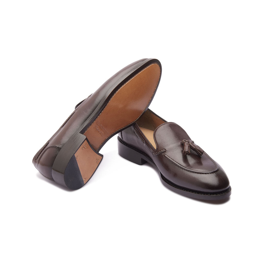 Royce, Brown Tassel Loafer Goodyear welted sole