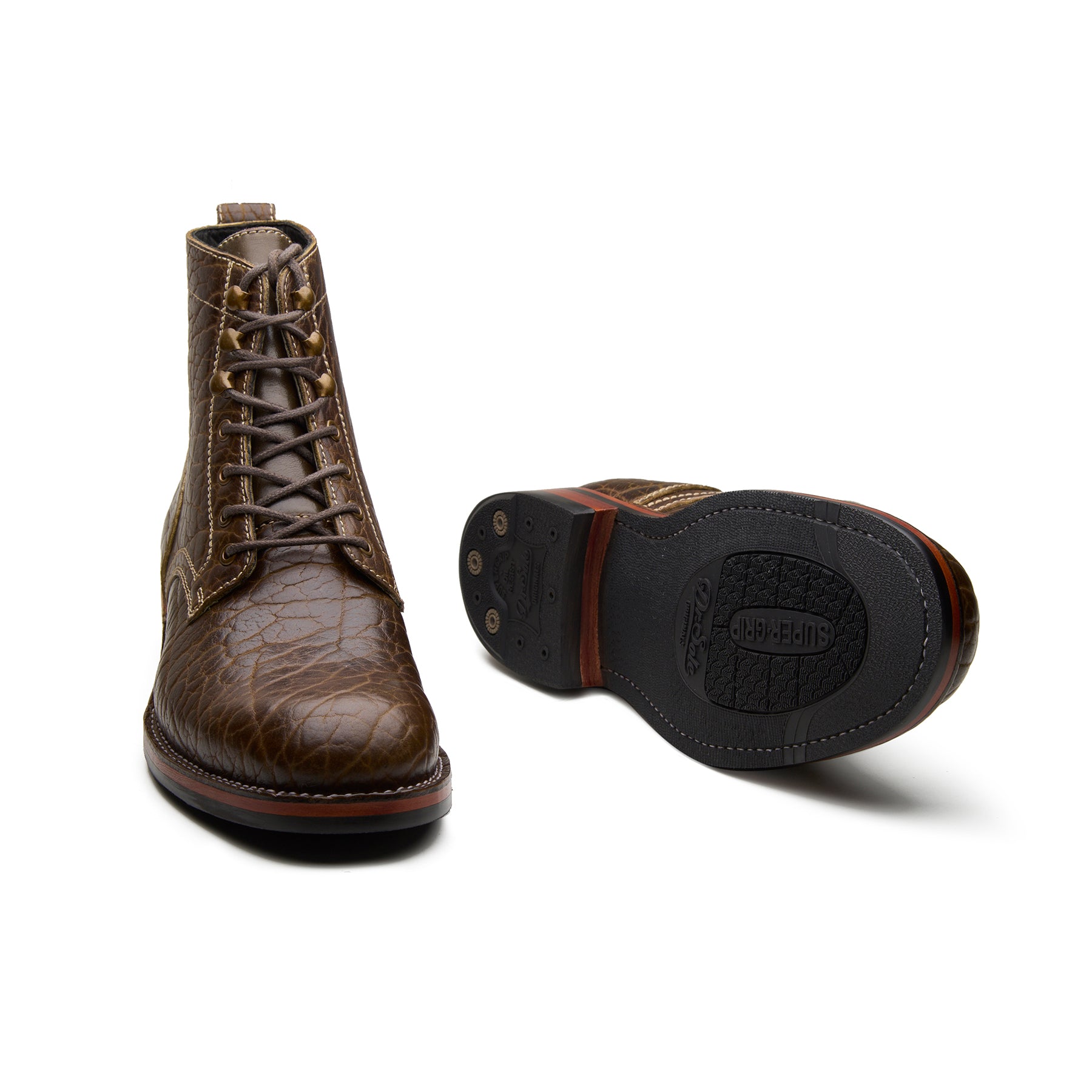 Rudiger-Z, Service Boot - Moss Green Shrunken Bison