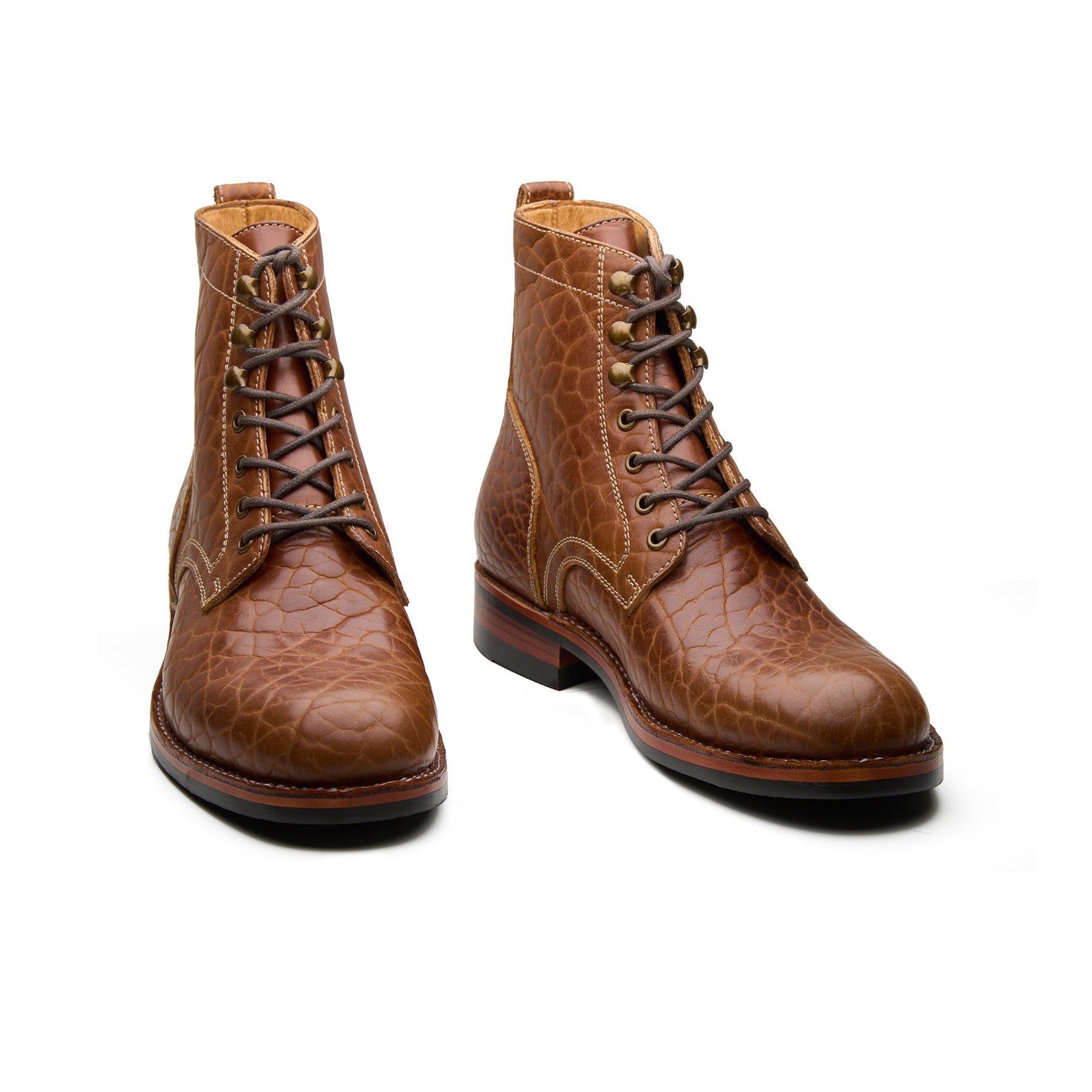 Rudiger-Z, Service Boot - Cognac Shrunken Bison