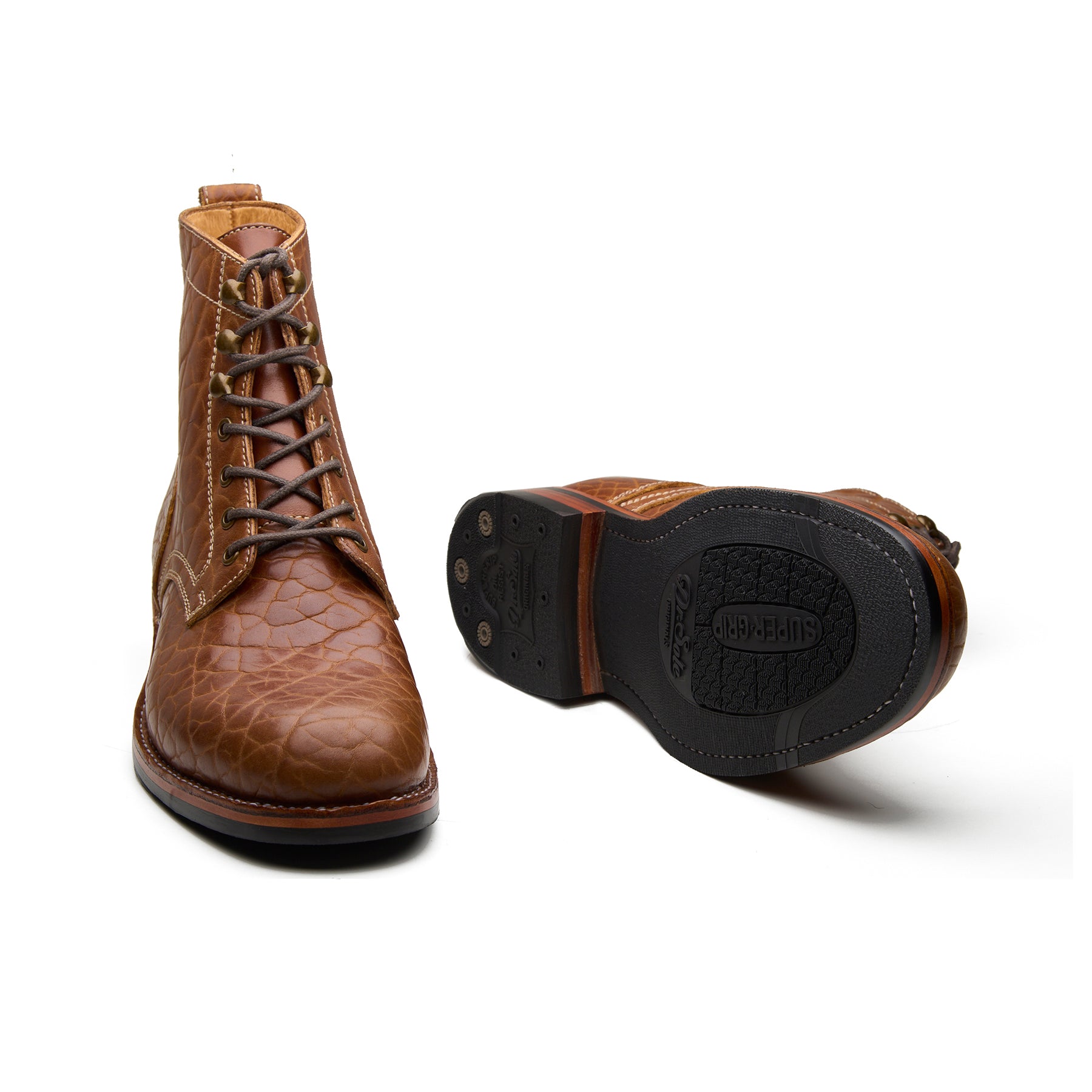 Rudiger-Z, Service Boot - Cognac Shrunken Bison
