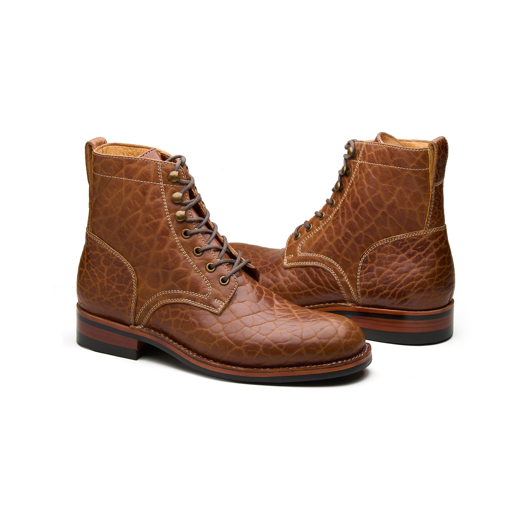 Rudiger-Z, Service Boot - Cognac Shrunken Bison