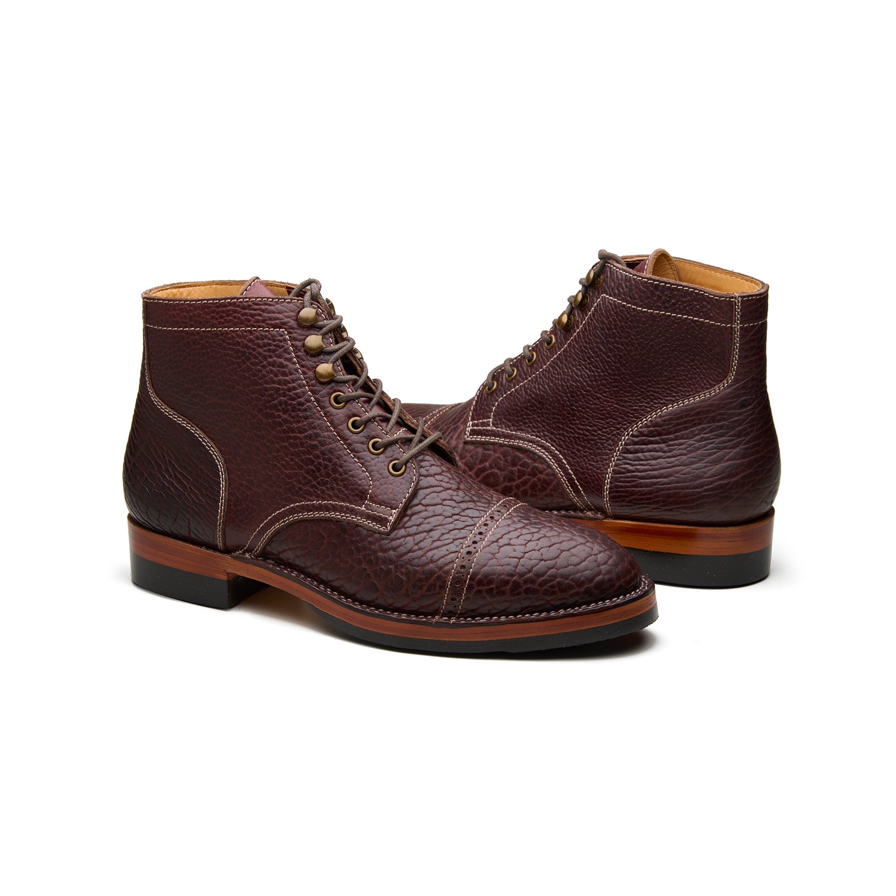 Luchador-X, Service Boot - Mahogany Shrunken Bison