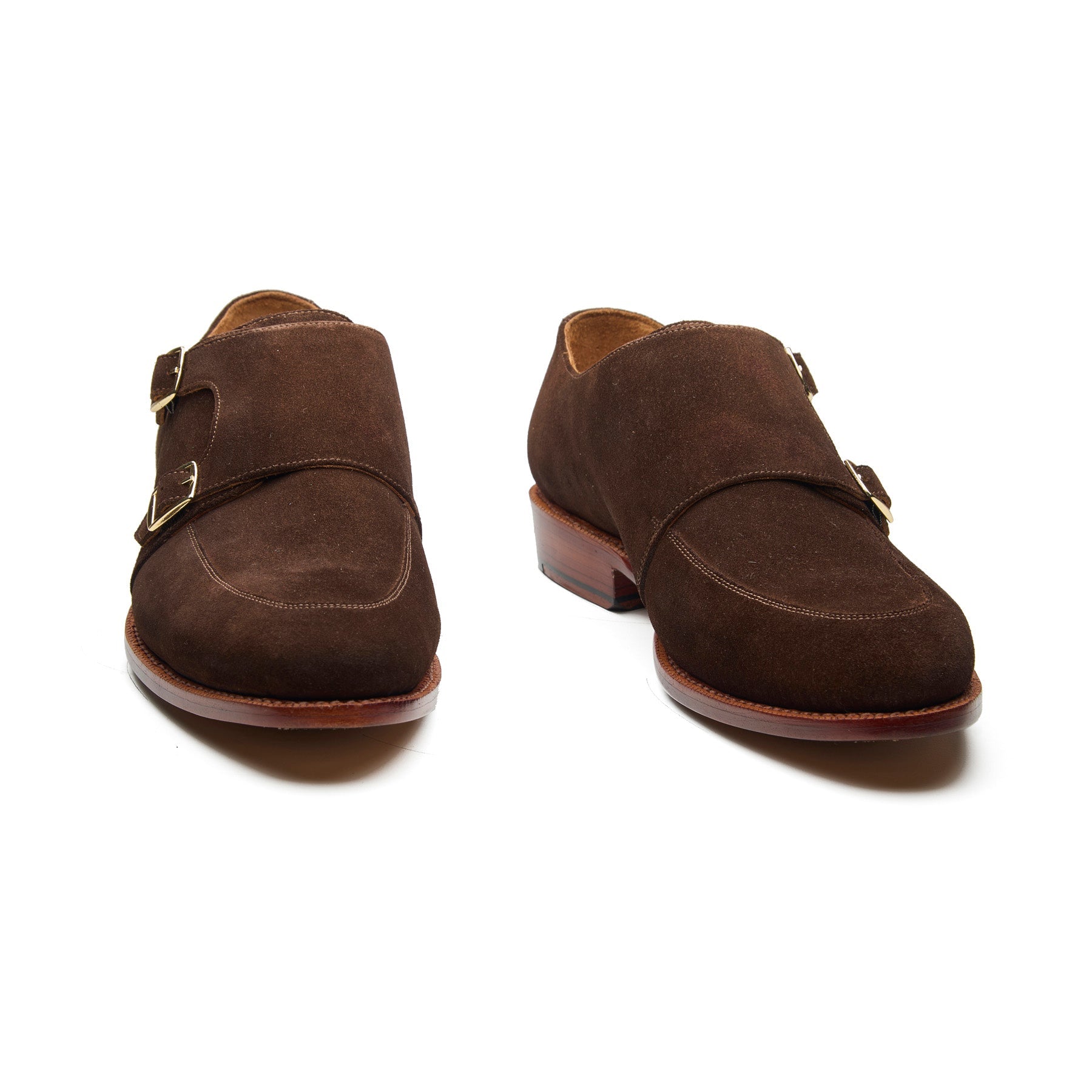 Luigi, Double Monk Strap - Brown Go Rain Suede | Summer Classics
