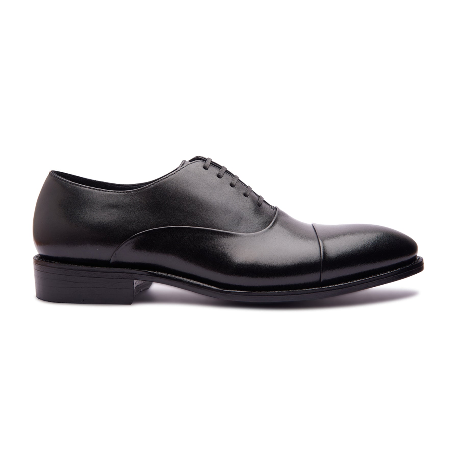black cap toe dress shoes Romero, Cap-toe Oxford - Black | Hand Welted