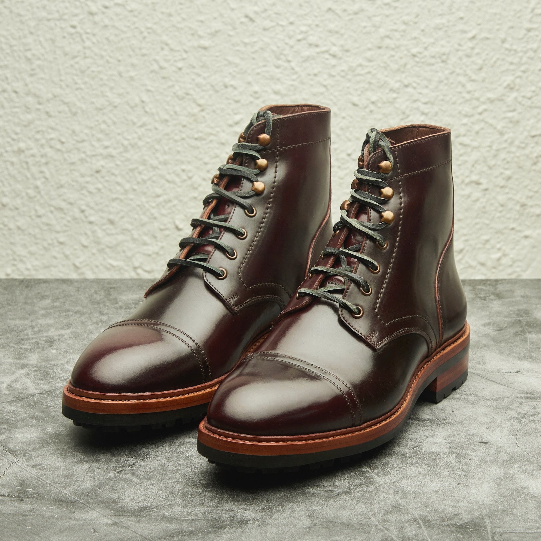Dixon, Cap-Toe Derby Boot - Shell Cordovan Color#8