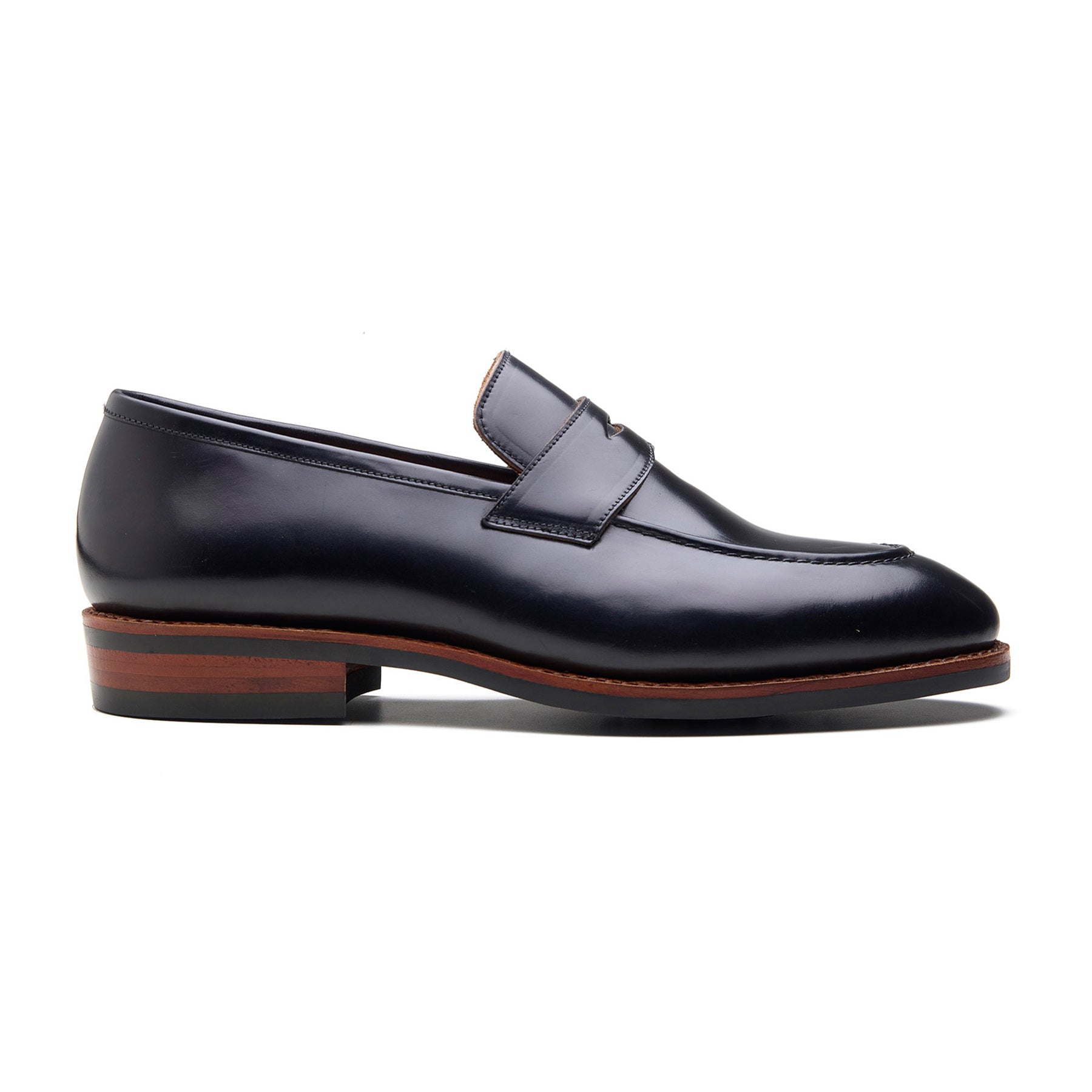 Aurus, Penny Loafer - Rocado Shell Cordovan Black | Hand Welted Cordovan Series