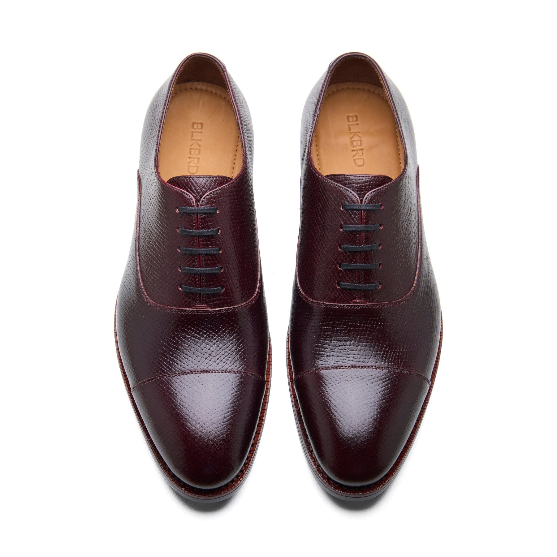 Noam, Cap-toe Oxford - Burgundy Hatch-grain | Classics Collection