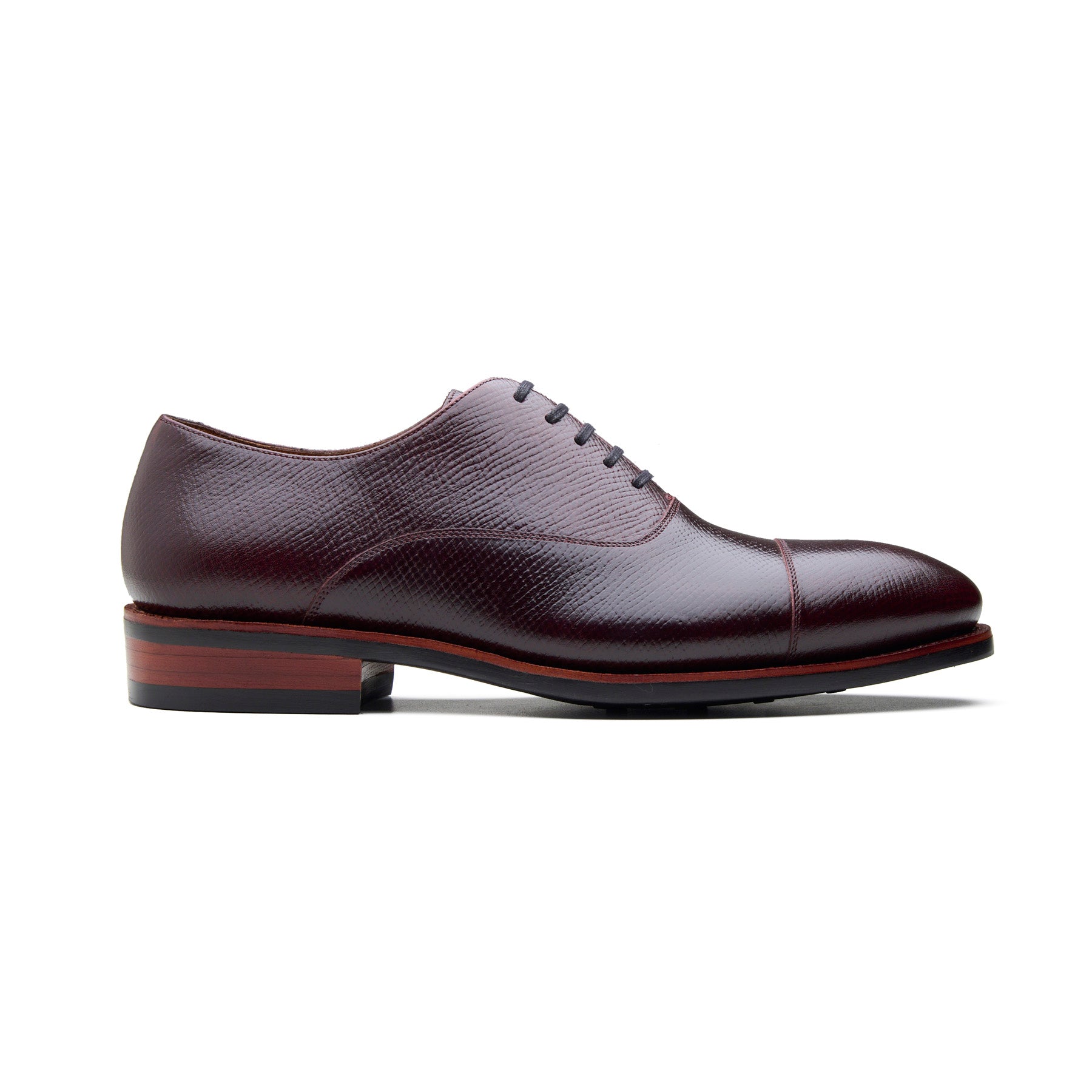 Noam, Cap-toe Oxford - Burgundy Hatch-grain | Classics Collection