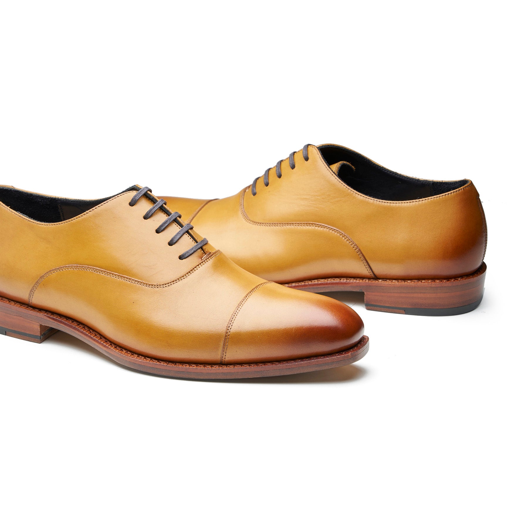 Oscar, Cap-toe Oxford - Mustard | Hand Welted | Classics Collection
