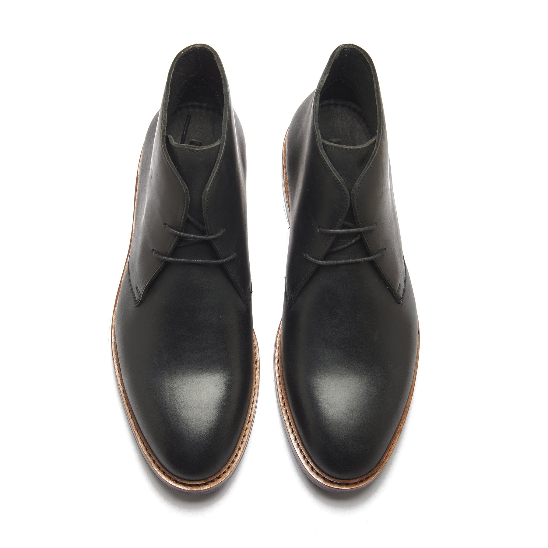 Fenrir, Chukka Boot - Black Waxy Pullup | Storm Welt Construction | Hand Welted Stout Boots